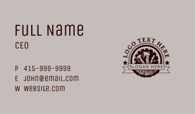 Wood Handyman Tools Business Card Image Preview