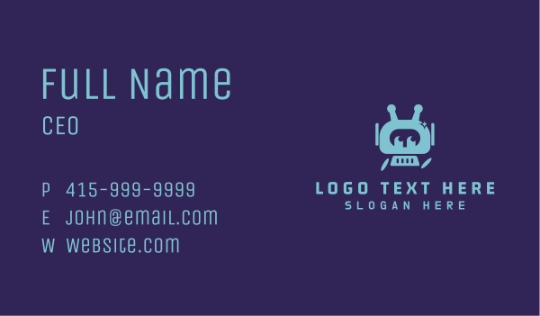 Tech Game Robot  Business Card Design Image Preview