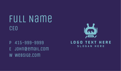 Tech Game Robot  Business Card Image Preview