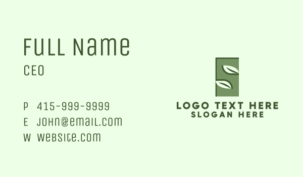 Herbal Letter S Business Card Design Image Preview