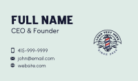 Razor Haircut Barbershop Business Card Preview