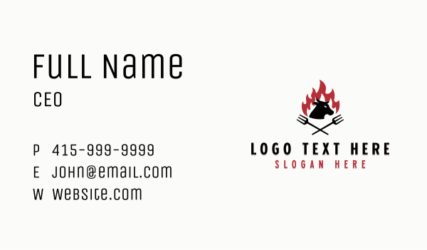 Beef Grill Barbecue Business Card Design Image Preview