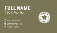 Army Soldier Star  Business Card Design
