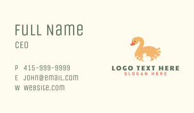 Wild Duck & Duckling  Business Card Image Preview