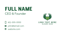 Green Winged Emblem  Business Card Image Preview