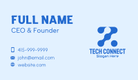 Blue Circuit Network Business Card Image Preview