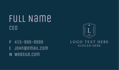 Deluxe Company Lettermark Business Card Image Preview