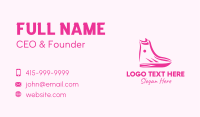 Pink Fashion Boots Business Card Image Preview