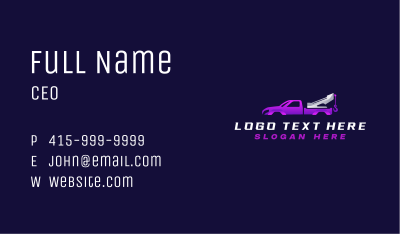 Tow Auto Trucking Business Card Image Preview