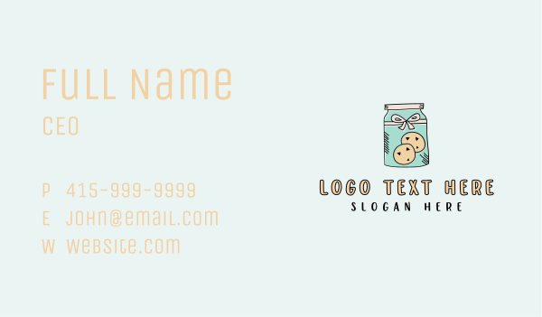 Dessert Cookie Jar Business Card Design Image Preview