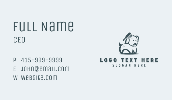 Pet Dog Comb Business Card Design Image Preview
