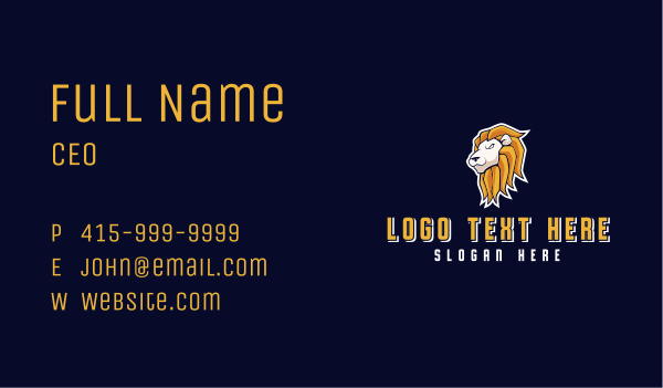 Lion Mane Gaming  Business Card Design Image Preview