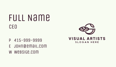 Organic Skincare Letter G Business Card Image Preview