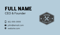 Rustic Wrench Repair Badge Business Card Image Preview