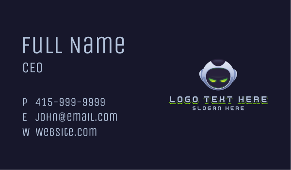 Cyber Tech Robot Business Card Design Image Preview