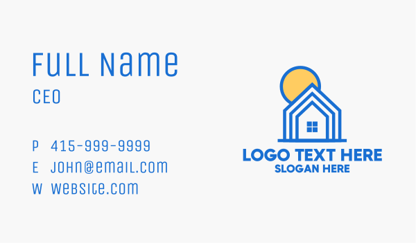 Sunrise Home  Business Card Design Image Preview