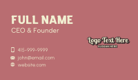 Retro Restaurant Brand Wordmark Business Card Image Preview