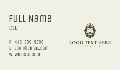 Royal Crown Lion Business Card Image Preview