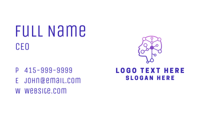 Artificial Intelligence Psychology Business Card Image Preview