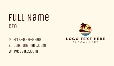 Travel Plane Resort Business Card Image Preview