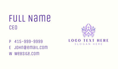 Yoga Healing Wellness Business Card Image Preview