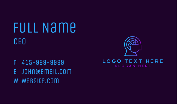 Software AI Programmer Business Card Design Image Preview