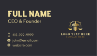 Golden Scale Pillar Business Card Image Preview