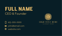 Gold Premium Brand Lettermark Business Card Design