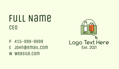 Online Grocery Shopping  Business Card