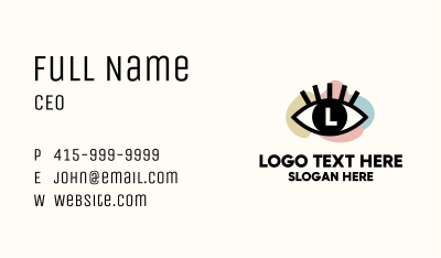 Artistic Fashion Eye Letter Business Card Image Preview