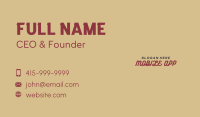 Generic Casual Wordmark Business Card Image Preview