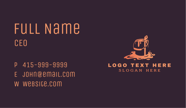 Hardware Painting Bucket  Business Card Design Image Preview