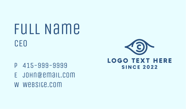 Surveillance Eye Letter C Business Card Design Image Preview