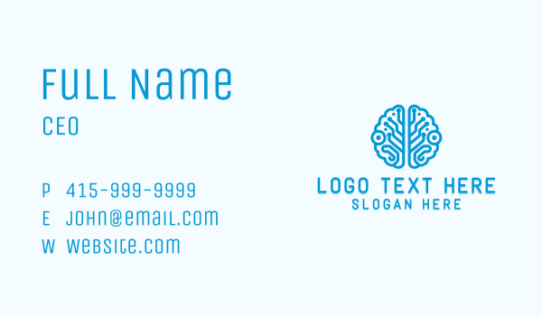 Circuit Tech Brain Business Card Design Image Preview
