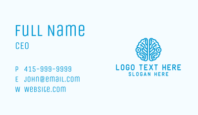 Circuit Tech Brain Business Card Image Preview
