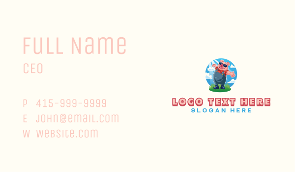Pig Farmer Ranch Business Card Design Image Preview