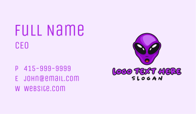 Alien Gaming Avatar Business Card