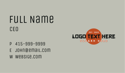 Asian Japanese Wordmark Business Card Image Preview