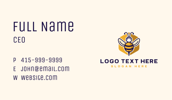 Beehive Flying Bee Business Card Design Image Preview