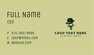 Smoking Gentleman Hat Business Card Image Preview
