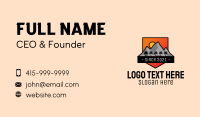 Tropical Mountain Badge Business Card Design