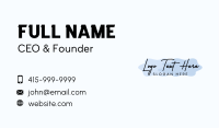 Handwritten Cursive Wordmark Business Card Design