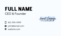 Handwritten Cursive Wordmark Business Card Image Preview