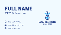 Blue Liquid Sanitizer Business Card Design