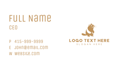 Beaver Wildlife Animal Business Card Image Preview