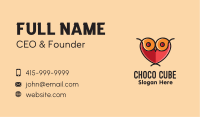 Heart Owl Bird  Business Card Image Preview