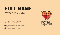 Heart Owl Bird  Business Card Image Preview
