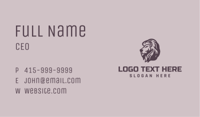 Wild Lion Animal Business Card Image Preview