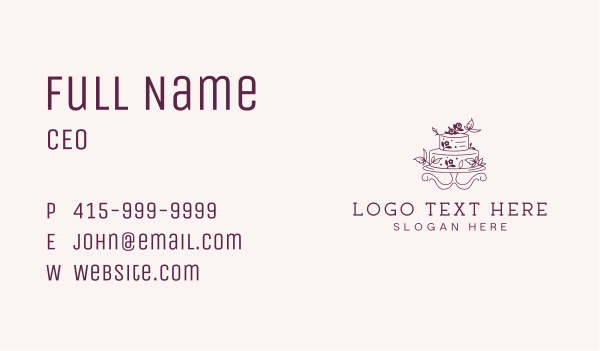 Wedding Cake Bakery Business Card Design Image Preview