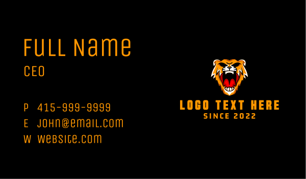 Fierce Lioness Gaming Business Card Design Image Preview
